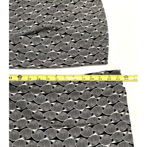 Max Studio Womens Pants M Black‎ White Wide Leg Crop Stretch Flowy Side Stripes - Picture 6 of 11